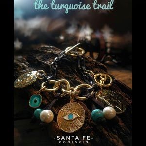 Coolskin turquoise pearls coins evil eye charms